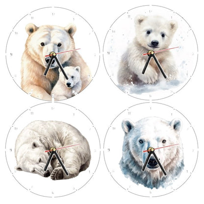 Clocks with 39x different Polar Bears