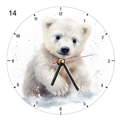 Clocks with 39x different Polar Bears