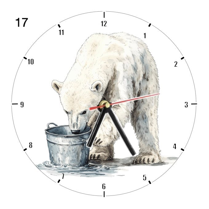 Clocks with 39x different Polar Bears