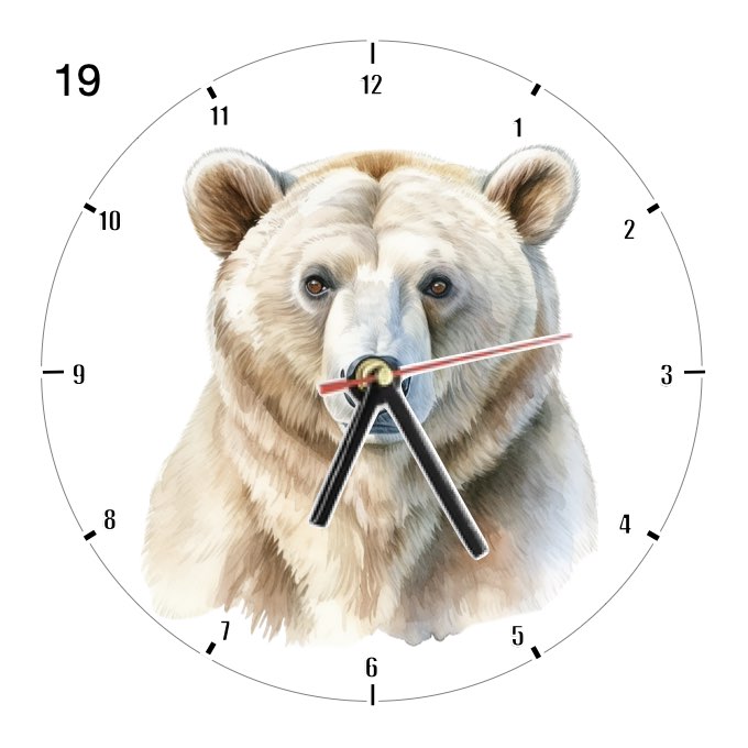 Clocks with 39x different Polar Bears