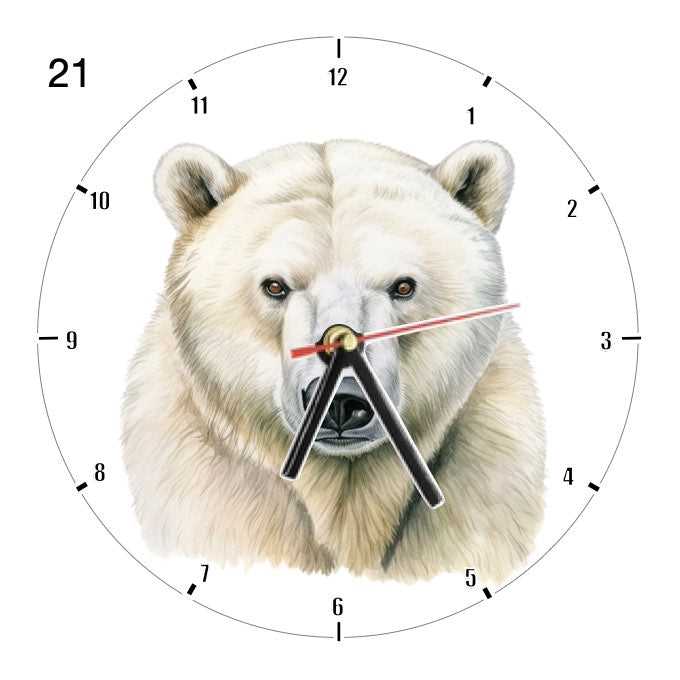 Clocks with 39x different Polar Bears