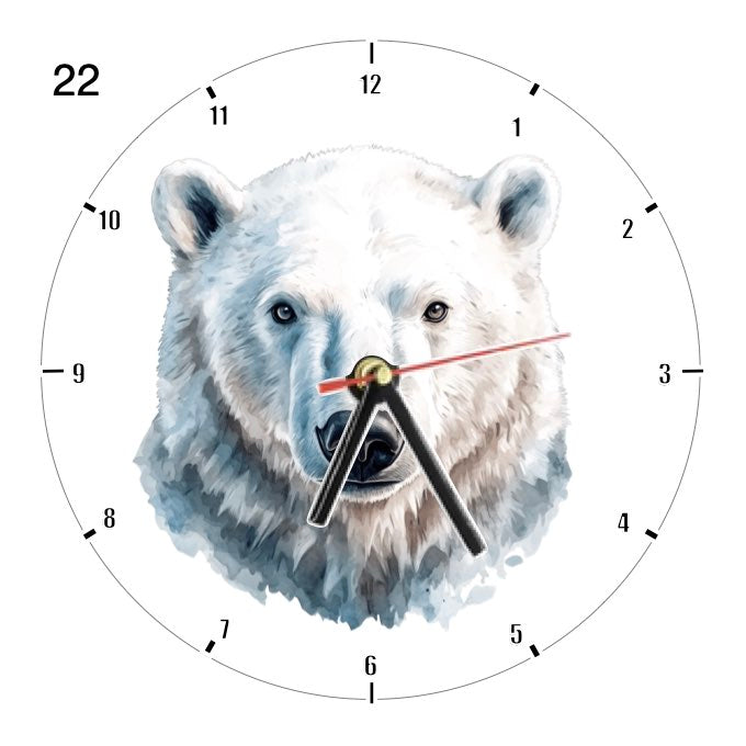 Clocks with 39x different Polar Bears