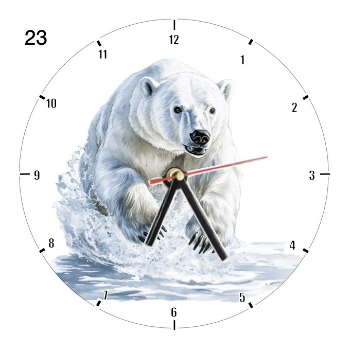 Clocks with 39x different Polar Bears