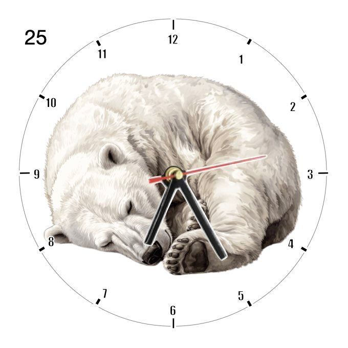 Clocks with 39x different Polar Bears