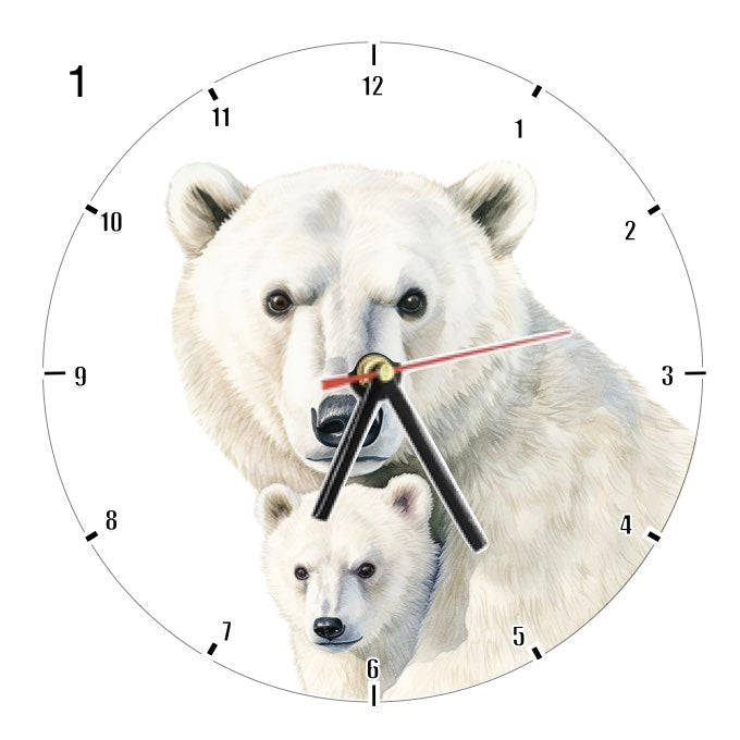 Clocks with 39x different Polar Bears