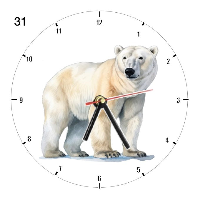 Clocks with 39x different Polar Bears