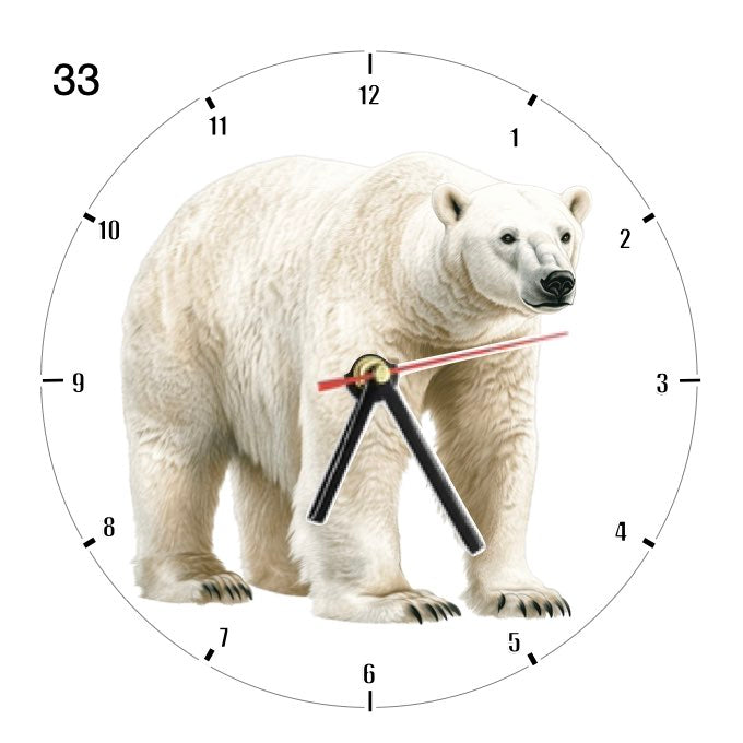 Clocks with 39x different Polar Bears