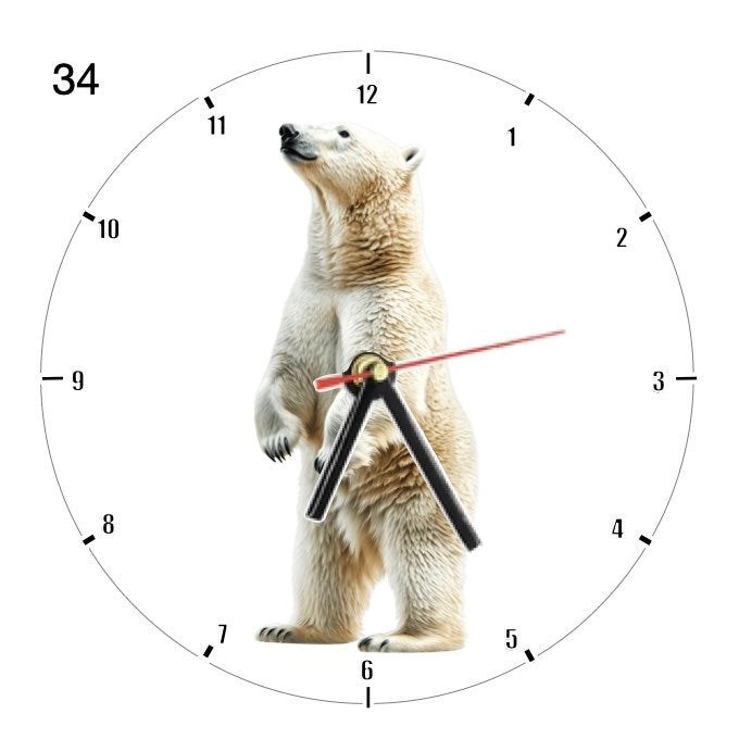 Clocks with 39x different Polar Bears