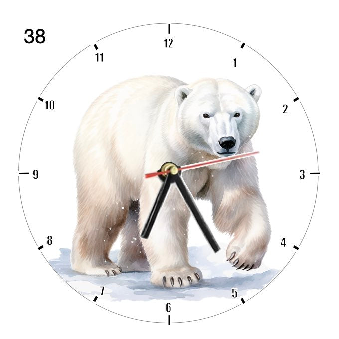 Clocks with 39x different Polar Bears