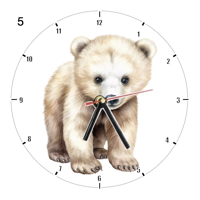 Clocks with 39x different Polar Bears