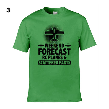 Mens T-Shirt (Gildan Softstyle 64000) - 9 Colours to choose from with 'Weekend Forecast RC Planes & Scattered Parts'