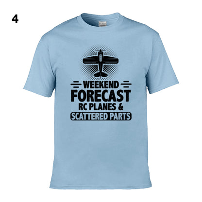 Mens T-Shirt (Gildan Softstyle 64000) - 9 Colours to choose from with 'Weekend Forecast RC Planes & Scattered Parts'