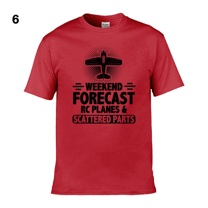 Mens T-Shirt (Gildan Softstyle 64000) - 9 Colours to choose from with 'Weekend Forecast RC Planes & Scattered Parts'