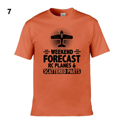 Mens T-Shirt (Gildan Softstyle 64000) - 9 Colours to choose from with 'Weekend Forecast RC Planes & Scattered Parts'