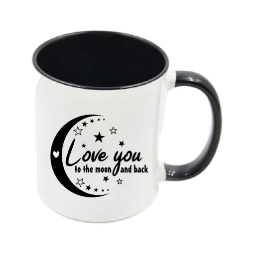 Mug - 11oz - Romantic Saying - 'Love you to the moon and back'