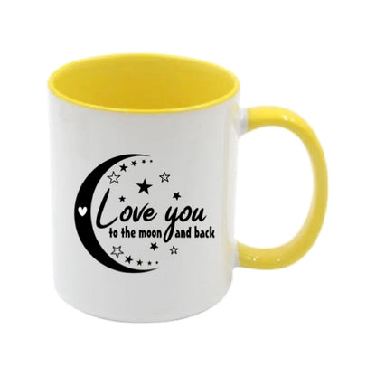 Mug - 11oz - Romantic Saying - 'Love you to the moon and back'