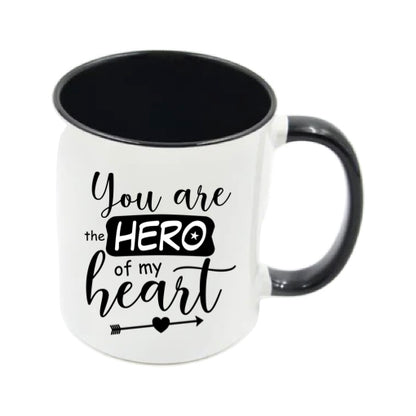 Mug - 11oz - Romantic Saying - 'You are the hero of my heart'