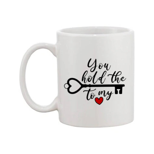 Mug - 11oz - Romantic Saying - 'You hold the key to my heart'