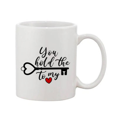 Mug - 11oz - Romantic Saying - 'You hold the key to my heart'