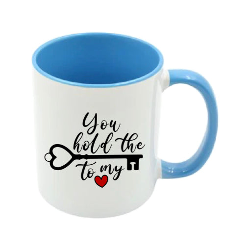 Mug - 11oz - Romantic Saying - 'You hold the key to my heart'