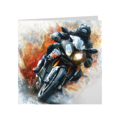 Square Greeting Cards with Super Motorbikes