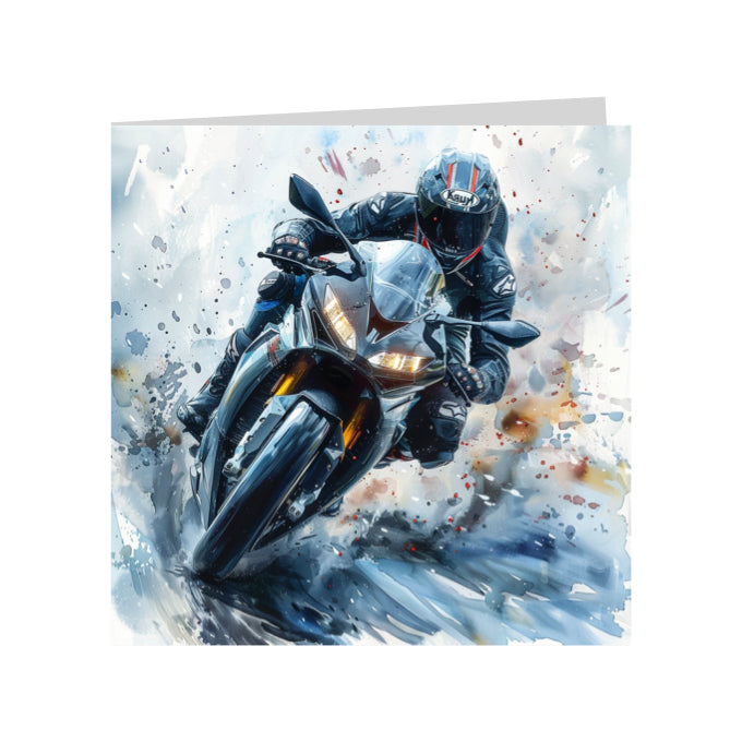 Square Greeting Cards with Super Motorbikes