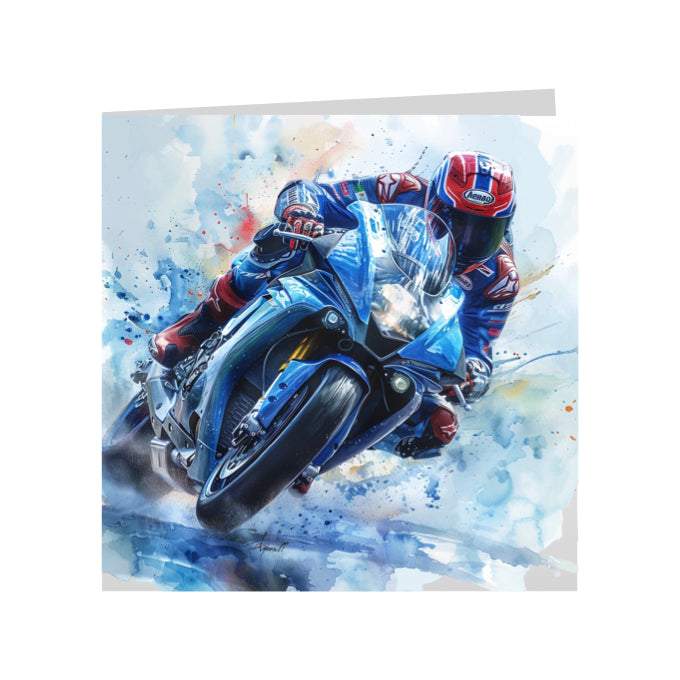 Square Greeting Cards with Super Motorbikes