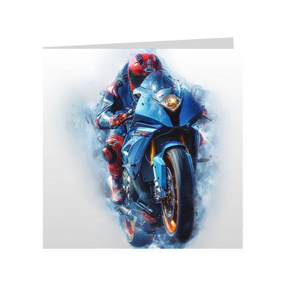 Square Greeting Cards with Super Motorbikes