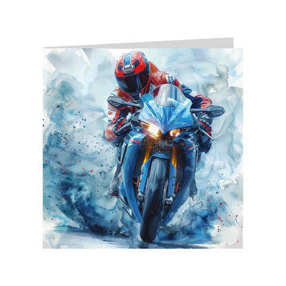 Square Greeting Cards with Super Motorbikes