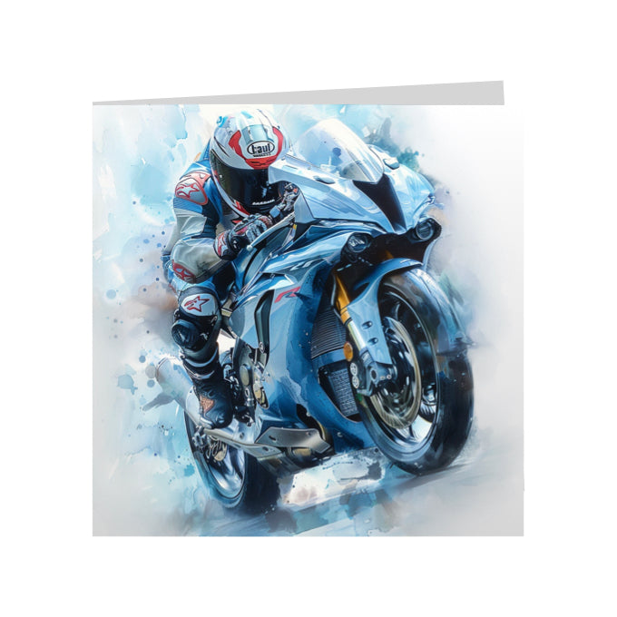 Square Greeting Cards with Super Motorbikes