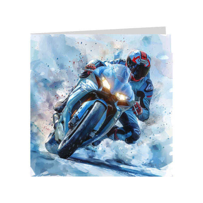 Square Greeting Cards with Super Motorbikes
