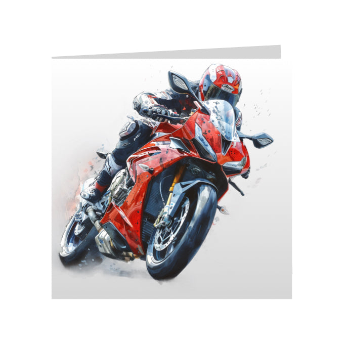 Square Greeting Cards with Super Motorbikes
