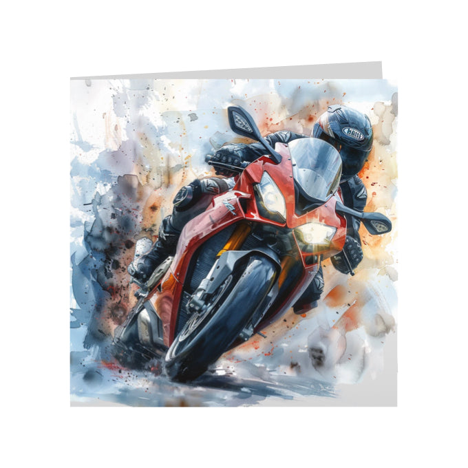 Square Greeting Cards with Super Motorbikes