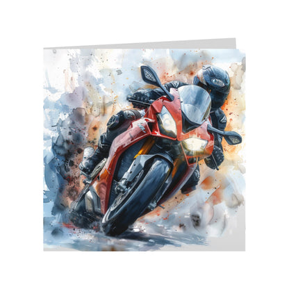 Square Greeting Cards with Super Motorbikes