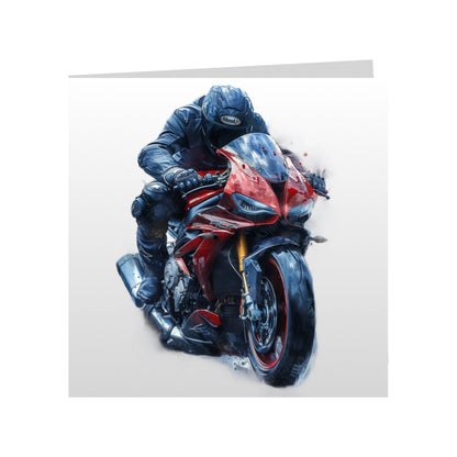 Square Greeting Cards with Super Motorbikes