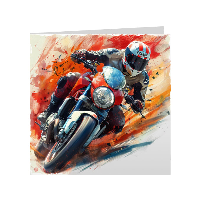 Square Greeting Cards with Super Motorbikes