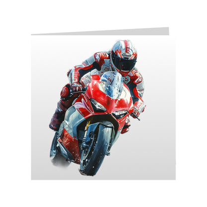 Square Greeting Cards with Super Motorbikes