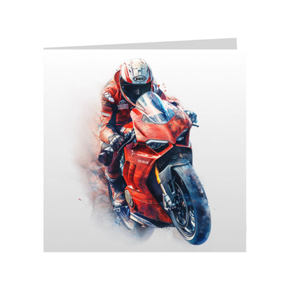 Square Greeting Cards with Super Motorbikes