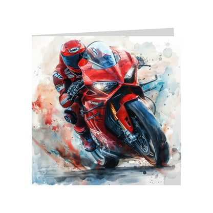 Square Greeting Cards with Super Motorbikes