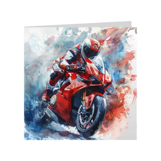 Square Greeting Cards with Super Motorbikes