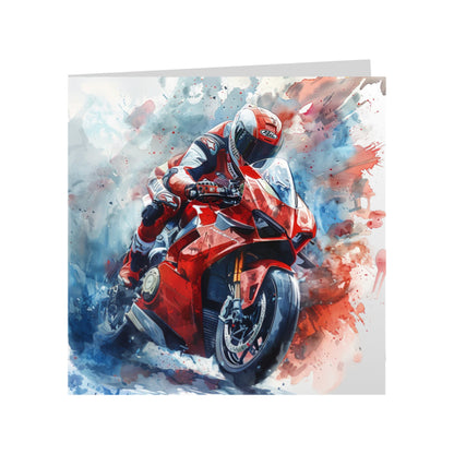 Square Greeting Cards with Super Motorbikes