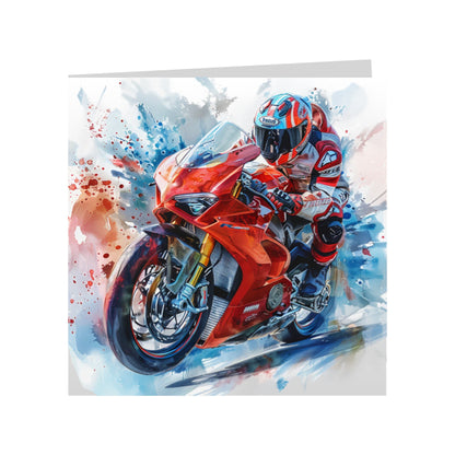 Square Greeting Cards with Super Motorbikes