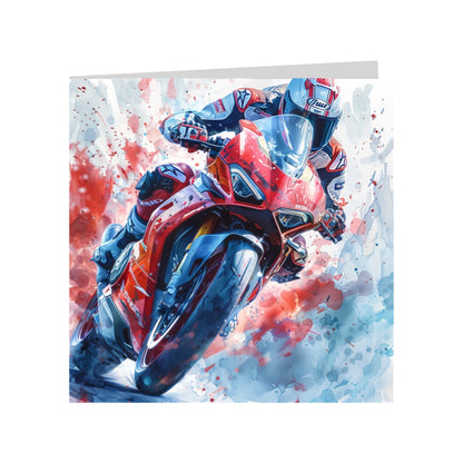 Square Greeting Cards with Super Motorbikes