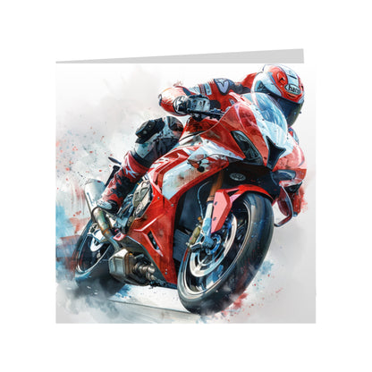 Square Greeting Cards with Super Motorbikes