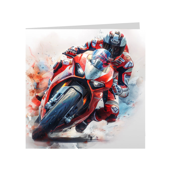 Square Greeting Cards with Super Motorbikes
