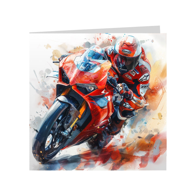 Square Greeting Cards with Super Motorbikes