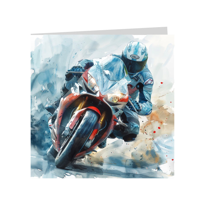 Square Greeting Cards with Super Motorbikes