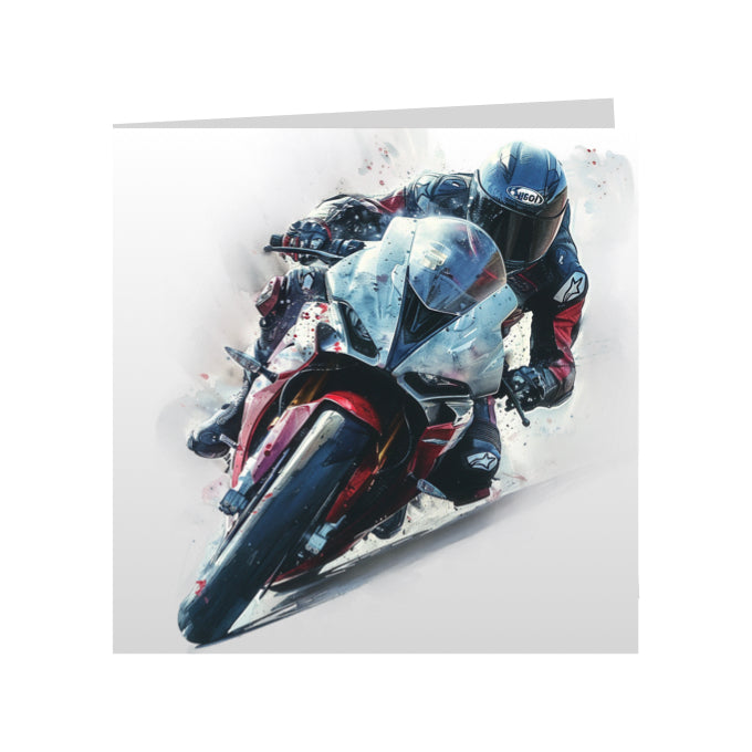Square Greeting Cards with Super Motorbikes