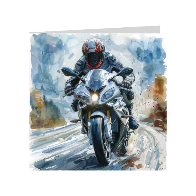 Square Greeting Cards with Super Motorbikes