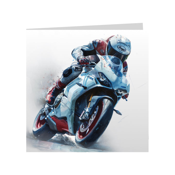 Square Greeting Cards with Super Motorbikes